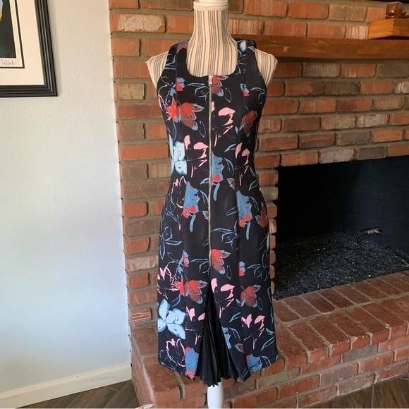 SUNO Floral Neoprene Sleeveless Scuba Dress Sz 4 - Picture 1 of 8